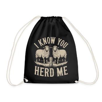 Je sais que tu me conduis mouton Jeu de mots - Sac de sport léger - noir - Devant