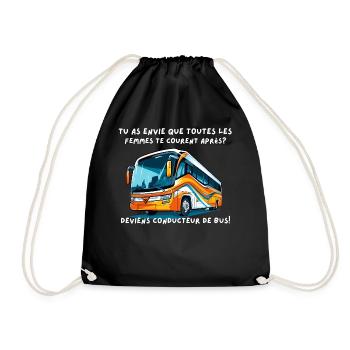 Bus flashy, rêve de chauffeur audacieux - Sac de sport léger - noir - Devant
