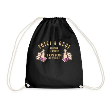 Voici à quoi ressemble le meilleur tonton - Sac de sport léger - noir - Devant