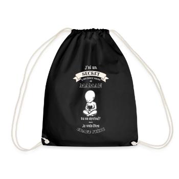 Secret dans le ventre de maman - Sac de sport léger - noir - Devant