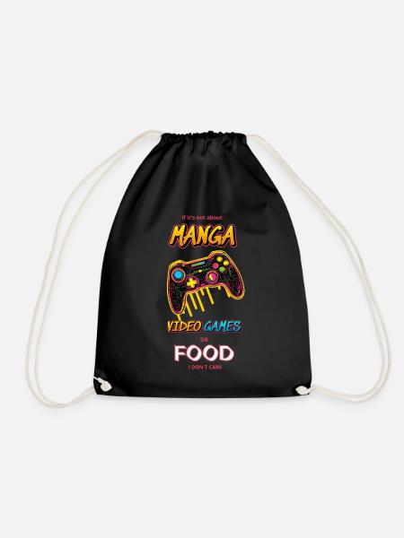 Manga Neon Gamer - Drawstring Bag - black