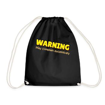 Avertissement : plaintes excessives - Sac de sport léger - noir - Devant