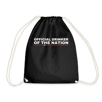 Official Drinker of the Nation - Drawstring Bag - black - Front