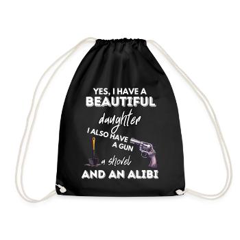 Alibi de la pelle au fusil fille - Sac de sport léger - noir - Devant
