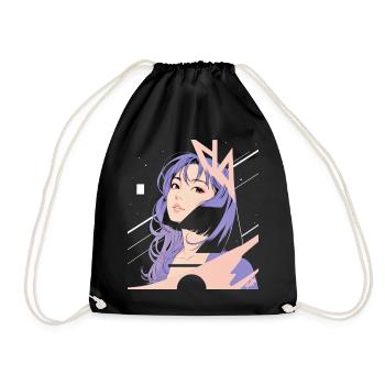 Space Nostalgia ✨ - Drawstring Bag - black - Front