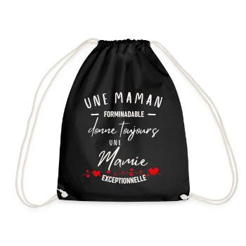 Maman Formidable et Mamie Exceptionnelle - Sac de sport léger - noir - Devant