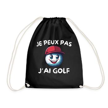 Mascotte balle de golf Cap Rouge - Sac de sport léger - noir - Devant