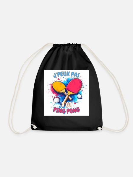 Ping Pong Coloré Déchaîné - Sac de sport léger - noir