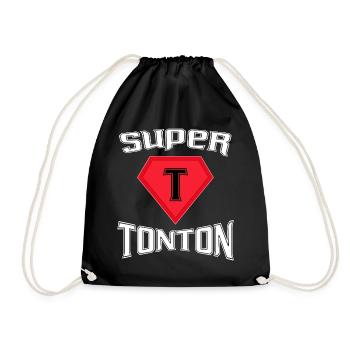 Super Tonton Diamant-Emblem - Turnbeutel - Schwarz - Vorne