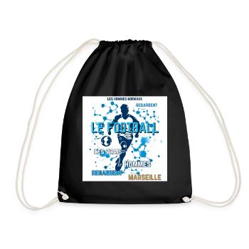 Football Bleu Marseille - Sac de sport léger - noir - Devant