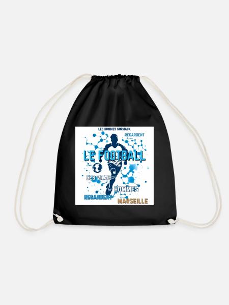 Football Bleu Marseille - Sac de sport léger - noir