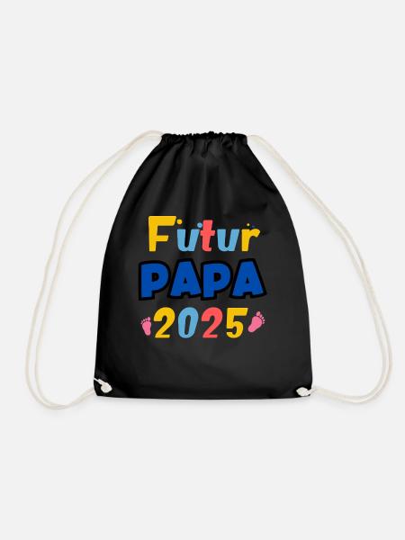 zukünftiger Vater 2025 - Turnbeutel - Schwarz