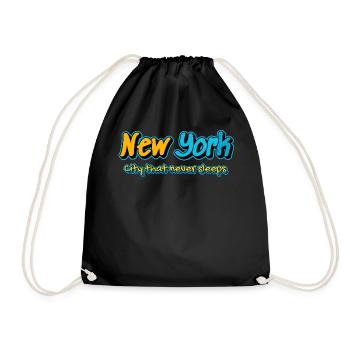New York Graffiti City Nights - Drawstring Bag - black - Front