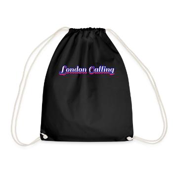 London ruft Retro - Turnbeutel - Schwarz - Vorne
