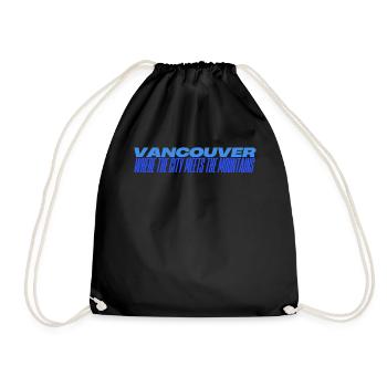 Vancouver City Pulse & Peaks - Drawstring Bag - black - Front