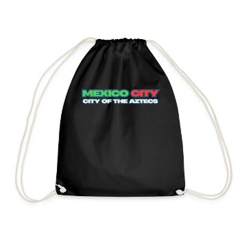 Aztec City Neon Mexiko-Stadt Retro - Turnbeutel - Schwarz - Vorne