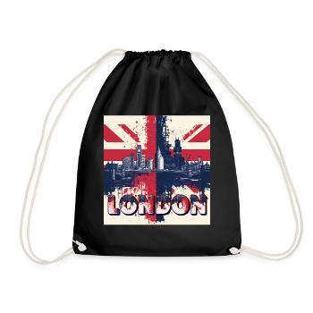 London Skyline Union Jack Splash - Drawstring Bag - black - Front