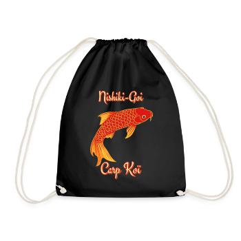 Carpe koi Nishiki-Goi - Sac de sport léger - noir - Devant
