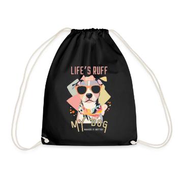 Ruff Life Chien à lunettes de soleil - Sac de sport léger - noir - Devant