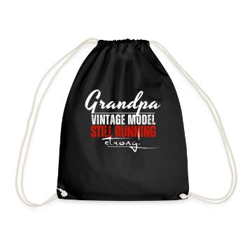 Grandpa Vintage Modell läuft noch - Turnbeutel - Schwarz - Vorne