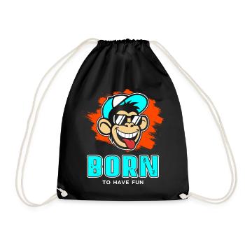 Born - Turnbeutel - Schwarz - Vorne