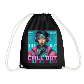 DJ chill out - Sac de sport léger - noir - Devant