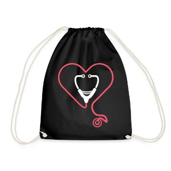 Nursing Stethoscope - Drawstring Bag - black - Front
