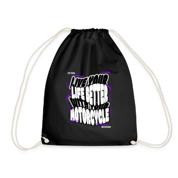 Motorcycle x MR DESIGNS  - Turnbeutel - Schwarz - Vorne