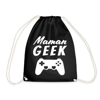 Geek Mom - Drawstring Bag - black - Front