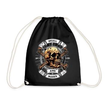Skull and Bones Pirat - Turnbeutel - Schwarz - Vorne