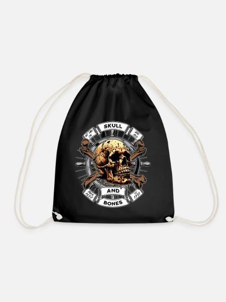 Crâne et os Pirate - Sac de sport léger - noir
