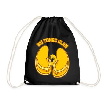 The Flip-flop clan - Drawstring Bag - black - Front