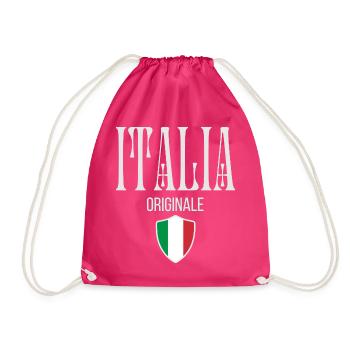 Italienischer Stolz, minimalistisches, elegantes Design - Turnbeutel - Fuchsia - Vorne