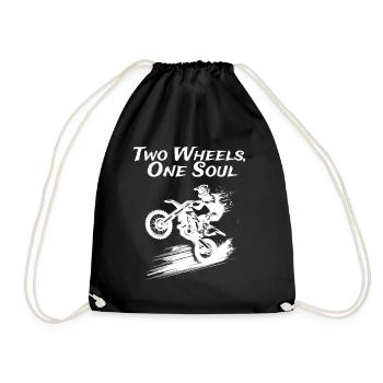 Deux roues, une âme - Sac de sport léger - noir - Devant