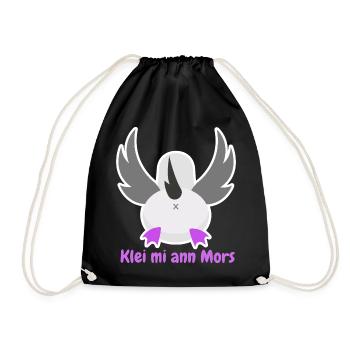 "Klei mi ann Mors" North German humor - Drawstring Bag - black - Front
