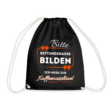 Veuillez former une voie d’urgence ...- Pour les buveurs de café - Sac de sport léger - noir - Devant