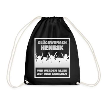Henrik - Turnbeutel - Schwarz - Vorne