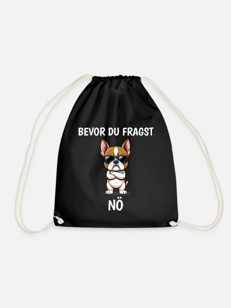 Bevor Du Fragst NÖ Bulldog - Turnbeutel - Schwarz