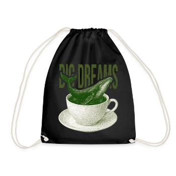 Dreams Tide Cup - Drawstring Bag - black - Front
