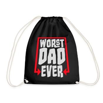 Le pire papa de tous les temps Drôle Sarcastique Papa pour la fête des pères - Sac de sport léger - noir - Devant
