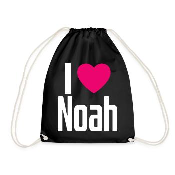 J’aime Noah Cœur Rose J’aime Noah - Sac de sport léger - noir - Devant