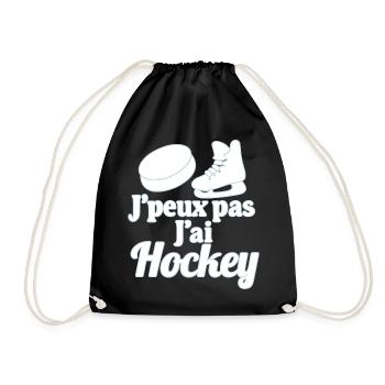 J'peux pas j'ai Hockey - Sac de sport léger - noir - Devant