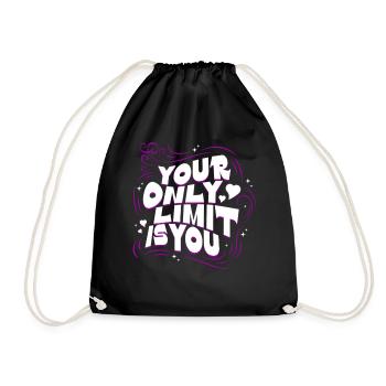 Motivationsspruch Your Only Limit Is You Mindset - Sac de sport léger - noir - Devant
