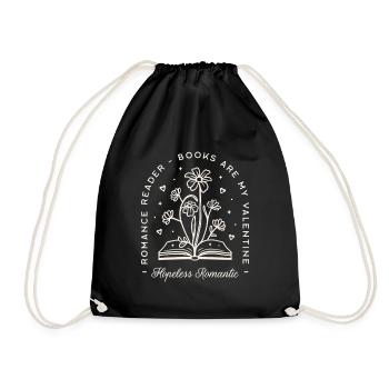 Dark romance books lover fantasy reader quotes - Drawstring Bag - black - Front