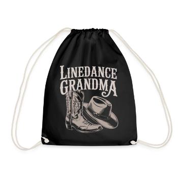 Linedance Oma Boots Hut - Turnbeutel - Schwarz - Vorne