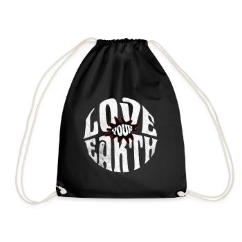 Aimez votre Terre – Design de déclaration durable - Sac de sport léger - noir - Devant