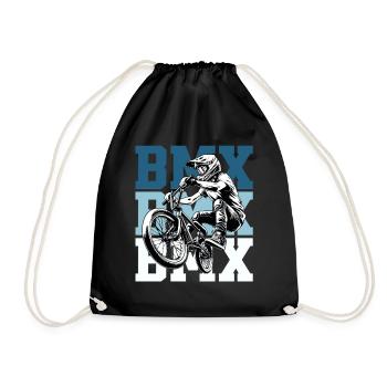BMX Bike Street Culture - Drawstring Bag - black - Front