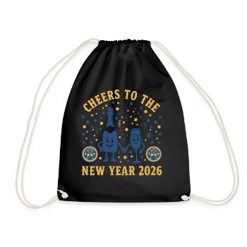 À la santé de la fête du Nouvel An 2026 - Sac de sport léger - noir - Devant