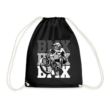 BMX Freestyle Action Urban Street Art - Drawstring Bag - black - Front