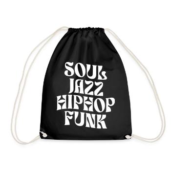 Typographie Soul Jazz HipHop Funk - Sac de sport léger - noir - Devant